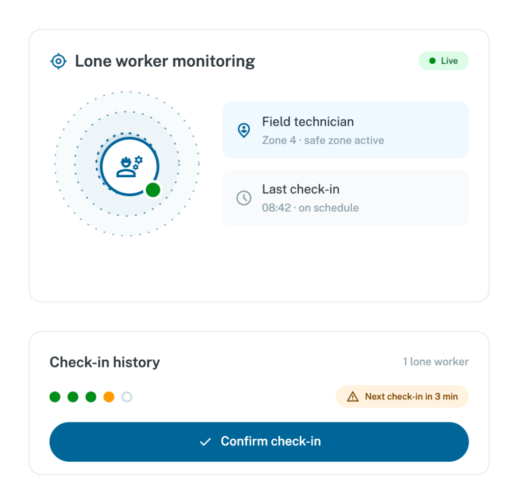 Lone Worker Safety Monitoring Dashboard